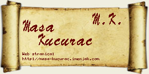 Maša Kucurac vizit kartica